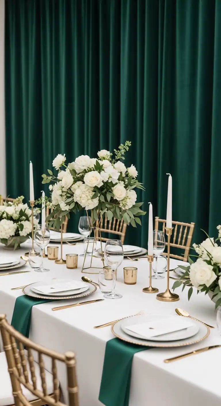 20 Stunning Engagement Party Color Schemes 24 20. Ivory and Emerald