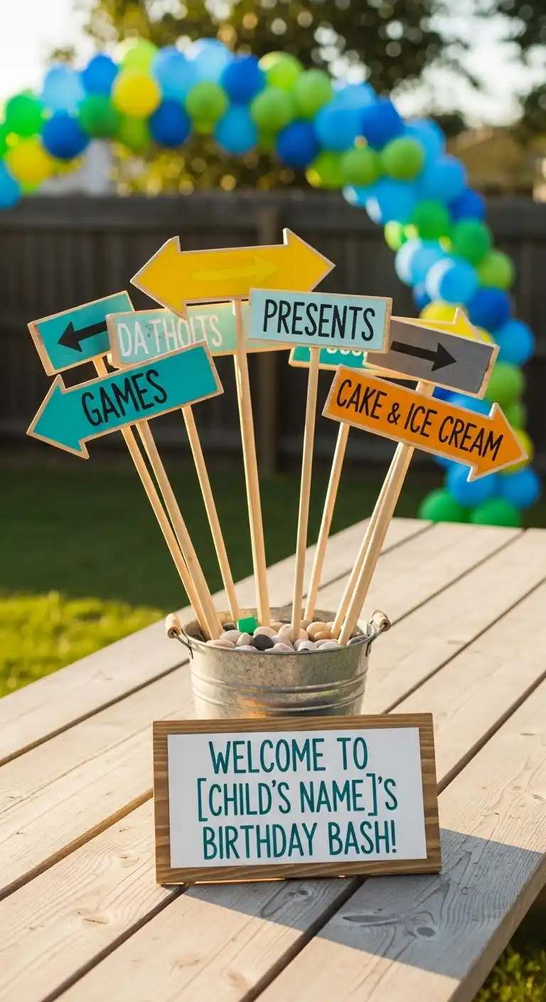 21 Birthday Party Essentials You Can’t Forget 24 20. Party Signage for Directions