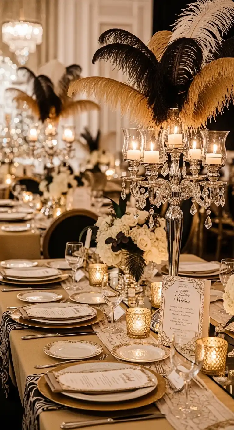 19 Charming Bridal Shower Vintage Theme 7 3. 1920s Great Gatsby Glamour