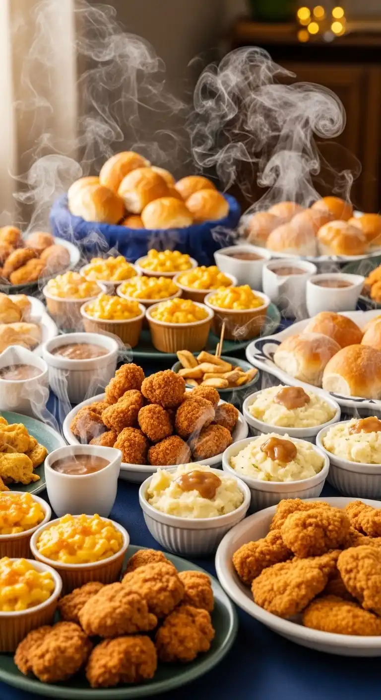 20 Stunning Graduation Party Food Table Looks 7 3. Comfort Food Favorites Graduation Party Food Table