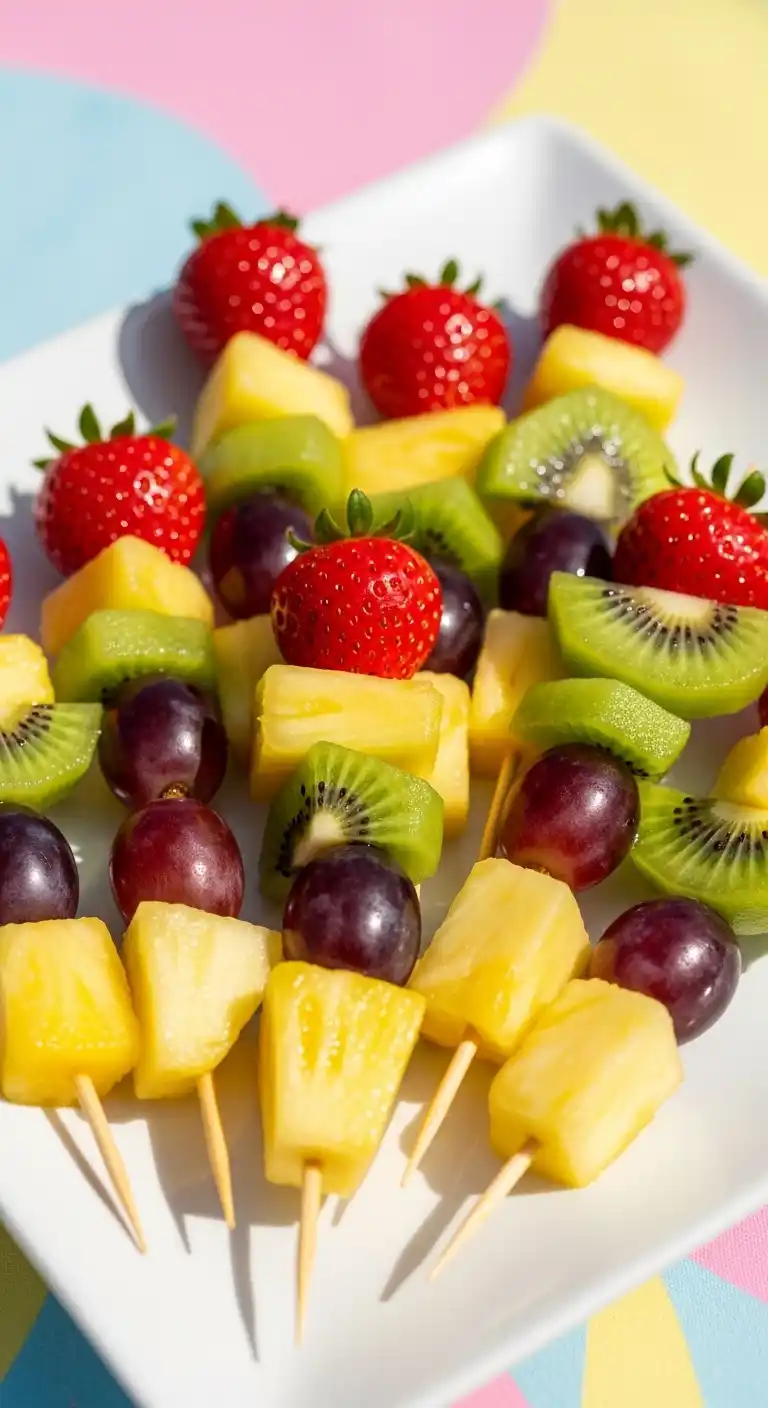 Creative Birthday Party Snack Ideas on a Budget 7 3. Fruit Skewers