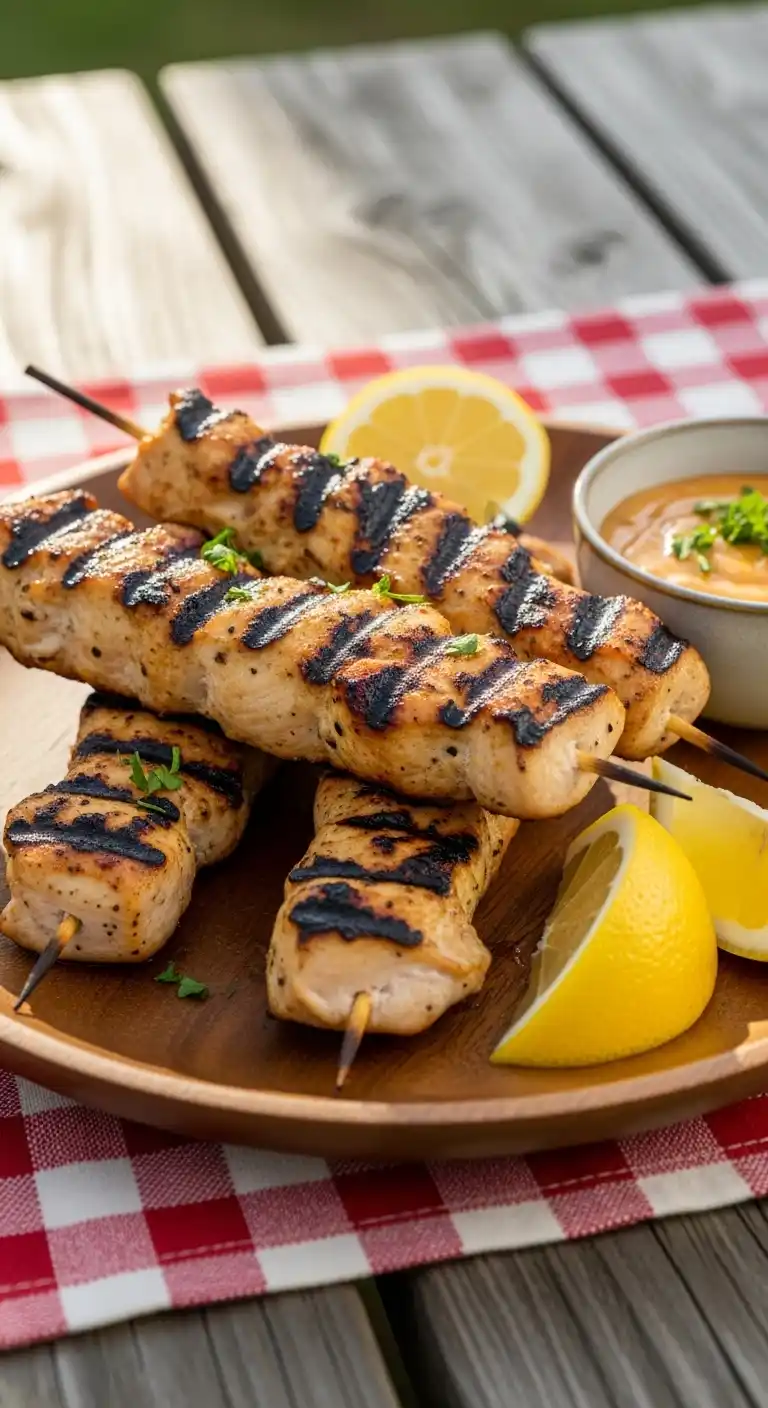 21 Graduation Party Lunch Ideas That Wow Your Crowd 7 3. Grilled Chicken Skewers