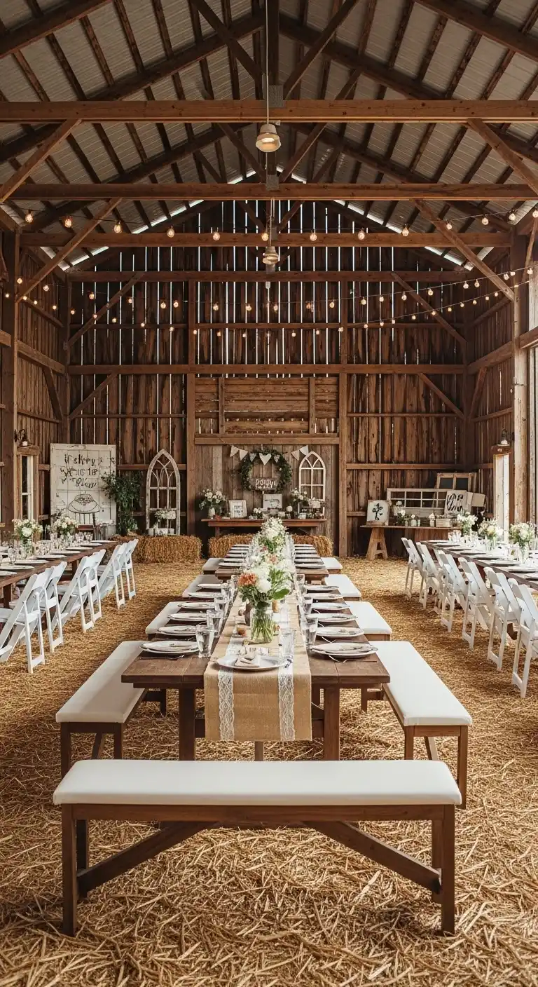 19 Engagement Party Themes You’ll Absolutely Love 7 3. Rustic Barn Celebration