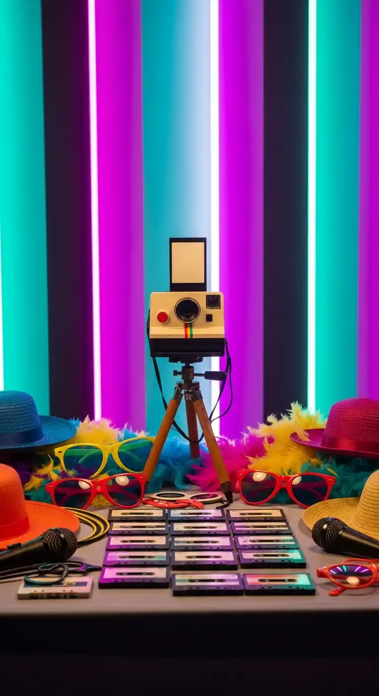 90s Graduation Party Decor That Brings Nostalgia 7 3. Vintage Photo Booth