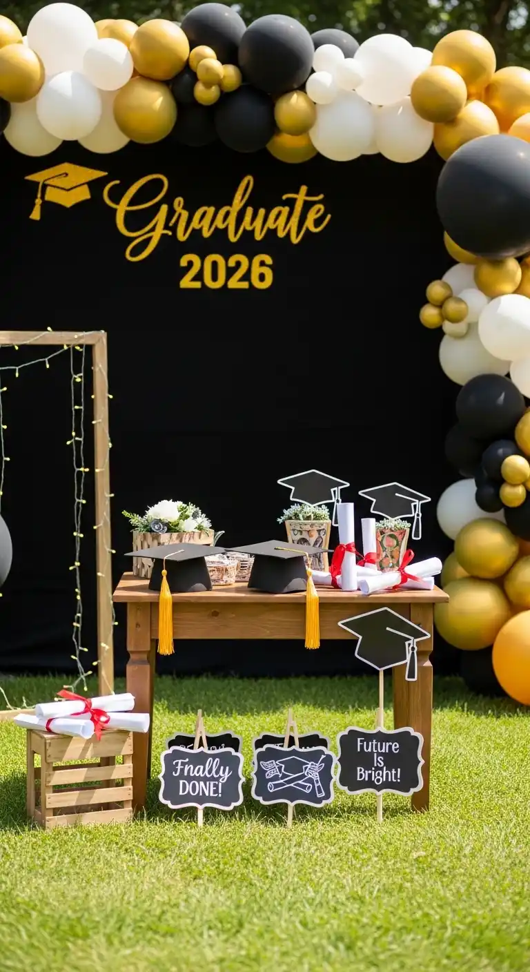 Graduation Party Outdoors: 20 Creative Ideas 8 4. Graduation Photo Booth Setup Outdoors