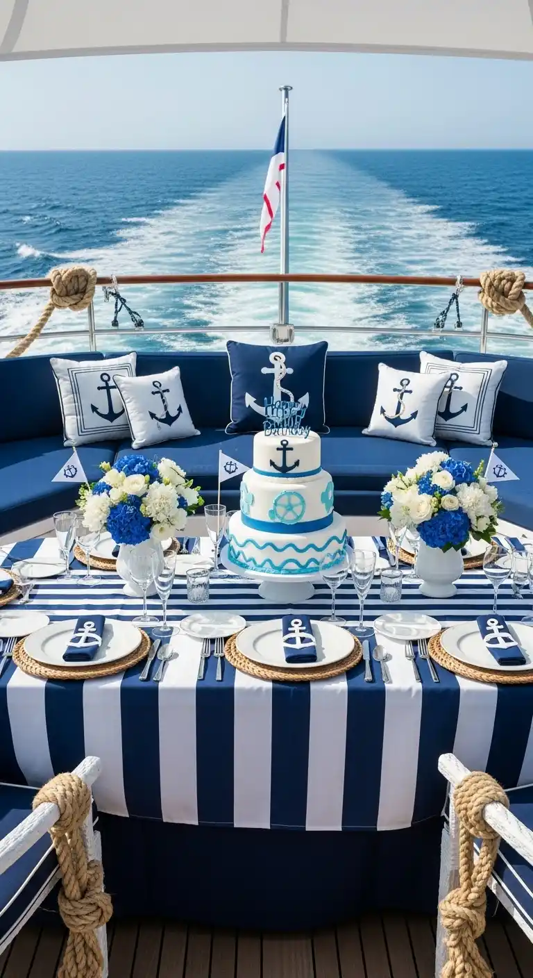 Birthday Party Yacht Planning Tips for a Stylish Bash 8 4. Nautical-Inspired Birthday Party Yacht Theme