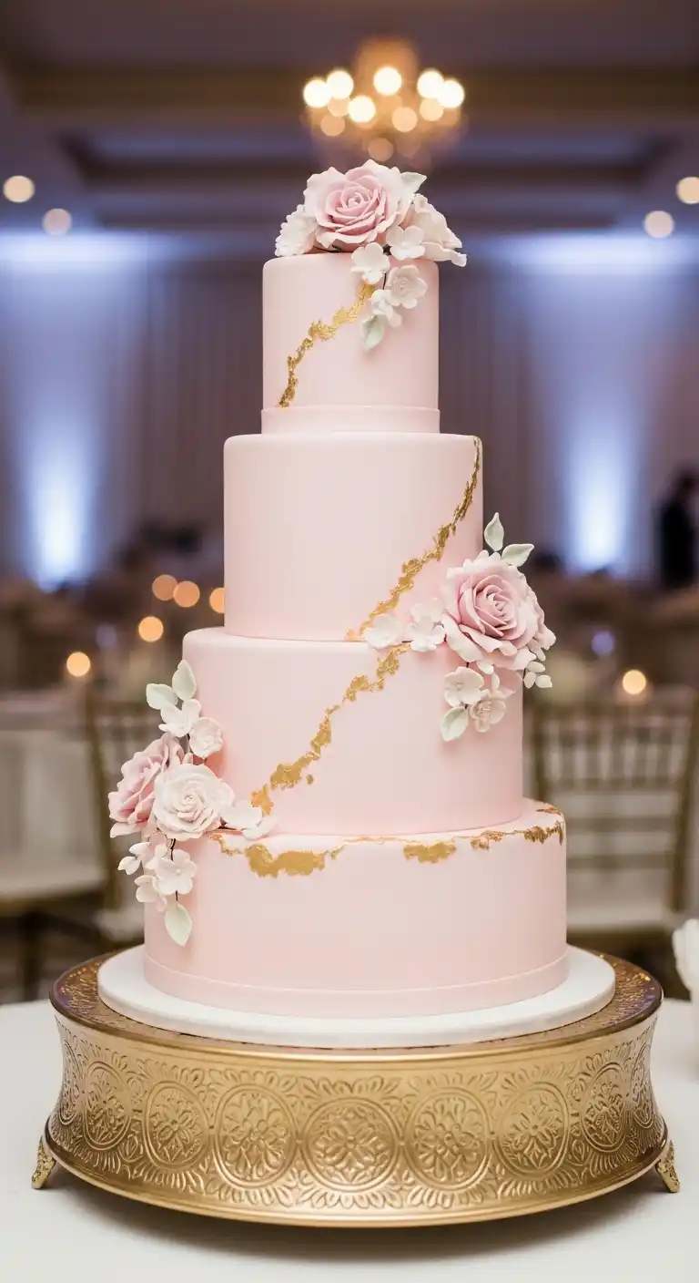 Every Bride Needs These 20 Pink Wedding Reception Ideas 7 4. Pink Wedding Cake Designs