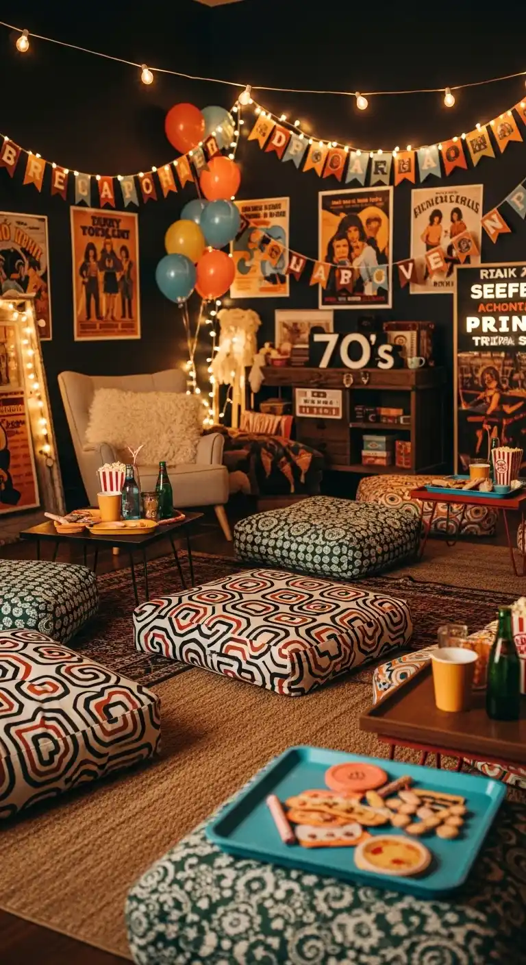 Bridal Shower 70s Theme: 17 Stylish Ideas 8 4. Retro Movie Night