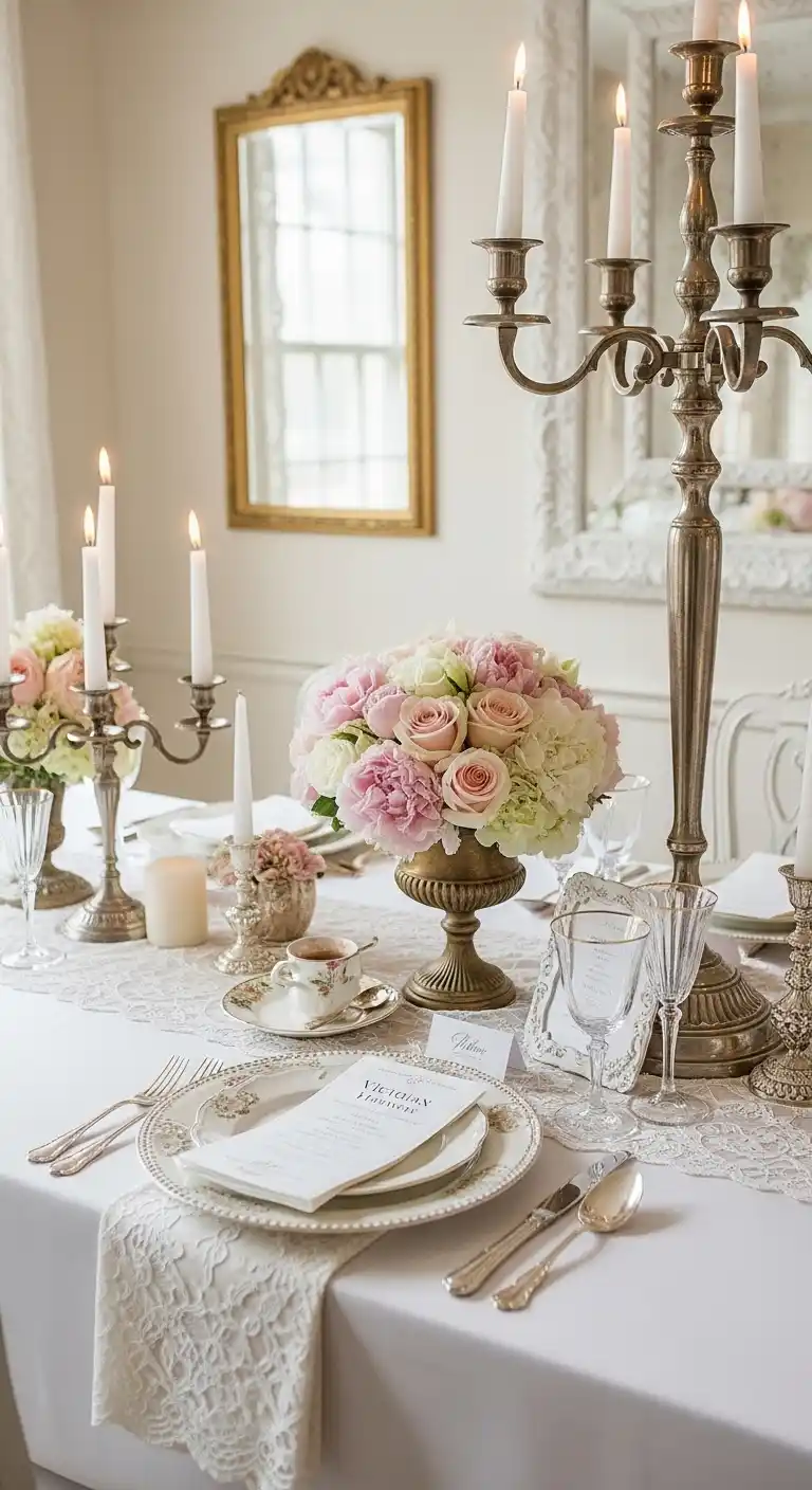 19 Charming Bridal Shower Vintage Theme 8 4. Victorian Elegance