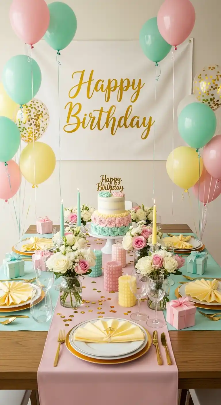 20 Birthday Party Decorations for a Stylish Celebration 9 5. Coordinated Color Themes That Create Visual Harmony