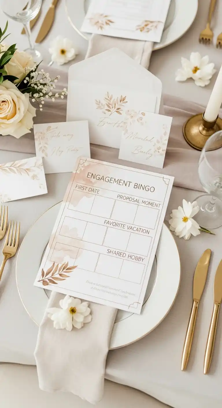 Engagement Party Activities That Make Memories 9 5. Engagement Bingo