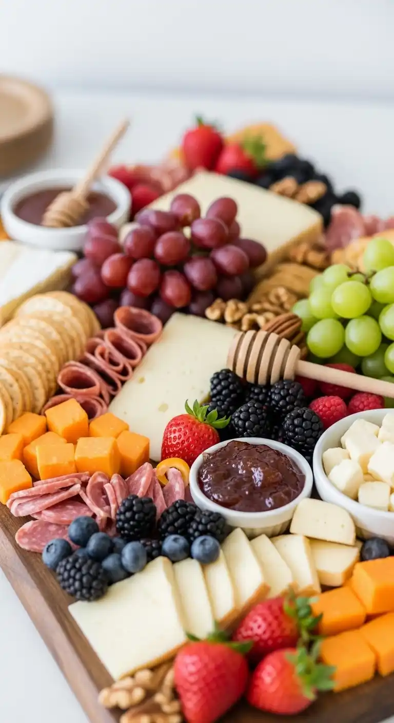 17 Easy Bridal Shower Menu Ideas to Try 9 5. Fruit and Cheese Charcuterie Boards