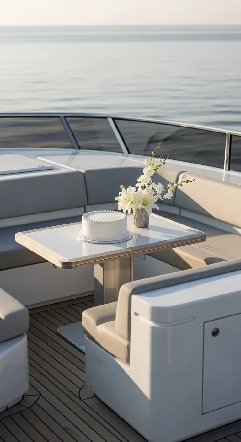 Birthday Party Yacht Planning Tips for a Stylish Bash 9 5. Minimalist Chic Birthday Party Yacht Setup