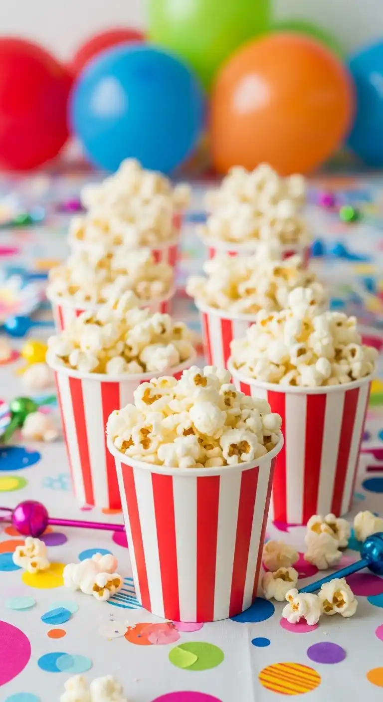 Creative Birthday Party Snack Ideas on a Budget 9 5. Popcorn Cups