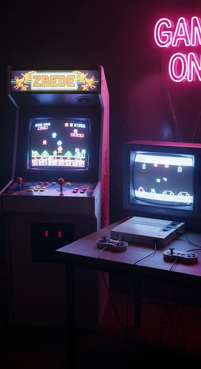 90s Graduation Party Decor That Brings Nostalgia 9 5. Retro Game Station