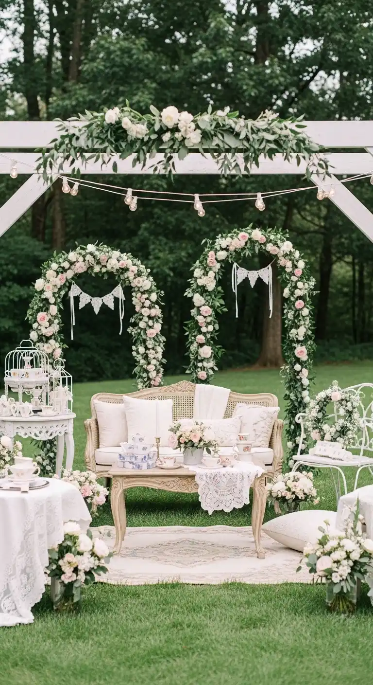 19 Charming Bridal Shower Vintage Theme 9 5. Vintage Garden Party