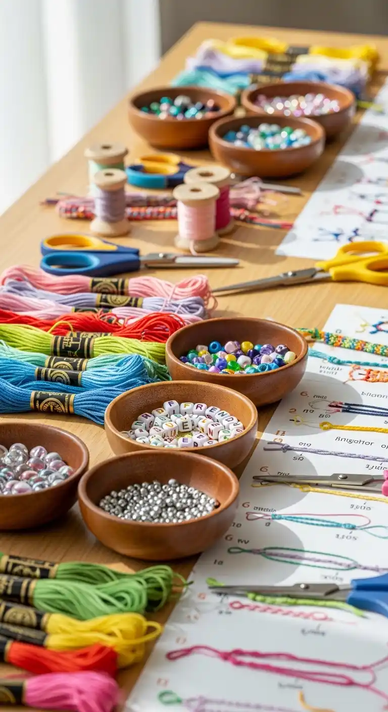 90s Graduation Party Decor That Brings Nostalgia 10 6. DIY Friendship Bracelet Workshop