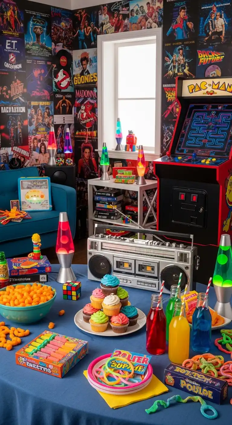 Bright & Bold: Bridal Shower 80s Theme Ideas 10 6. Iconic 80s Movie or TV Show Themes