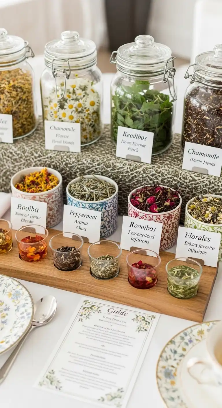 Bridal Shower Tea Party Looks That Delight 10 6. Interactive Tea Tasting Stations with Herbal Infusions