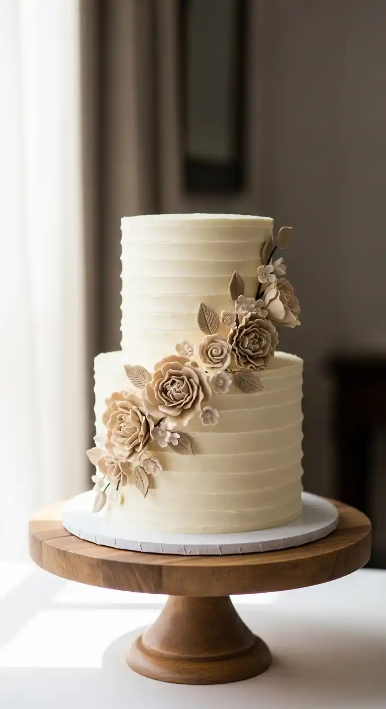 Neutral Wedding Ideas: 19 Elegant Inspirations 9 6. Neutral-Themed Cake Designs