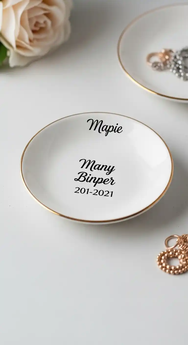 19 Meaningful Bridal Shower Keepsake Ideas 10 6. Personalized Jewelry Dish With Meaningful Details