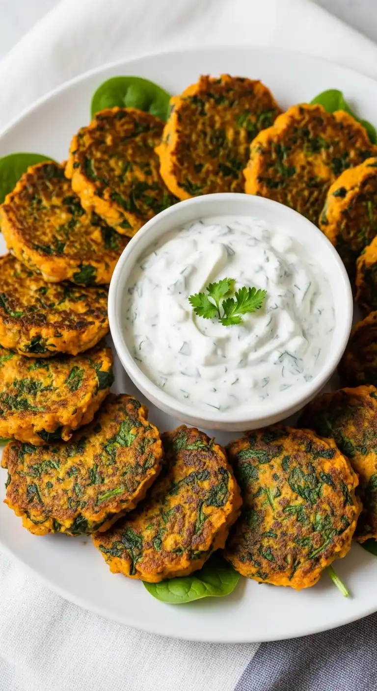 17 Easy Bridal Shower Menu Ideas to Try 10 6. Sweet Potato and Spinach Fritters