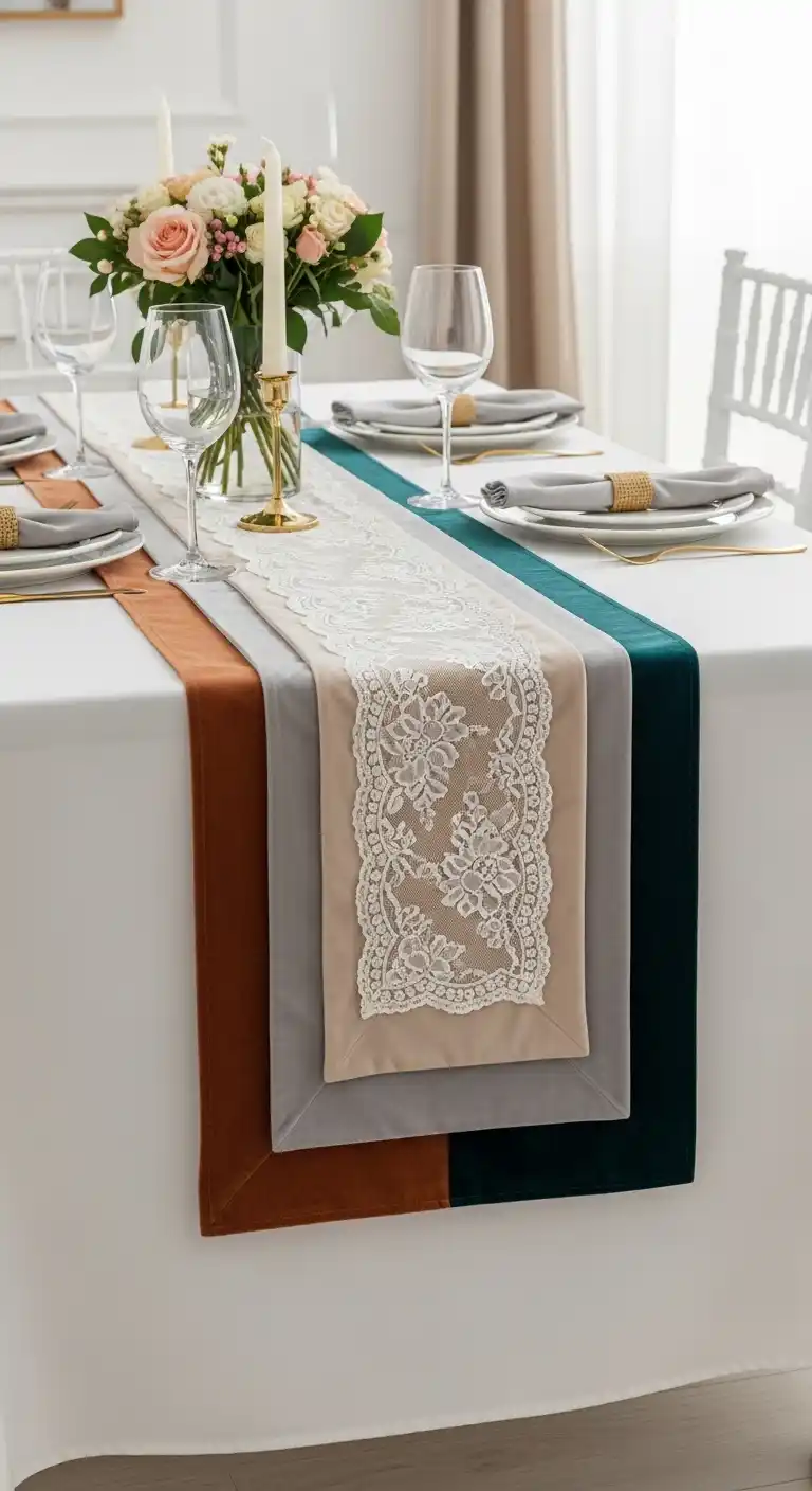 Engagement Party Decorations: 19 Chic Ideas 10 6. Table Runners and Decorative Linens