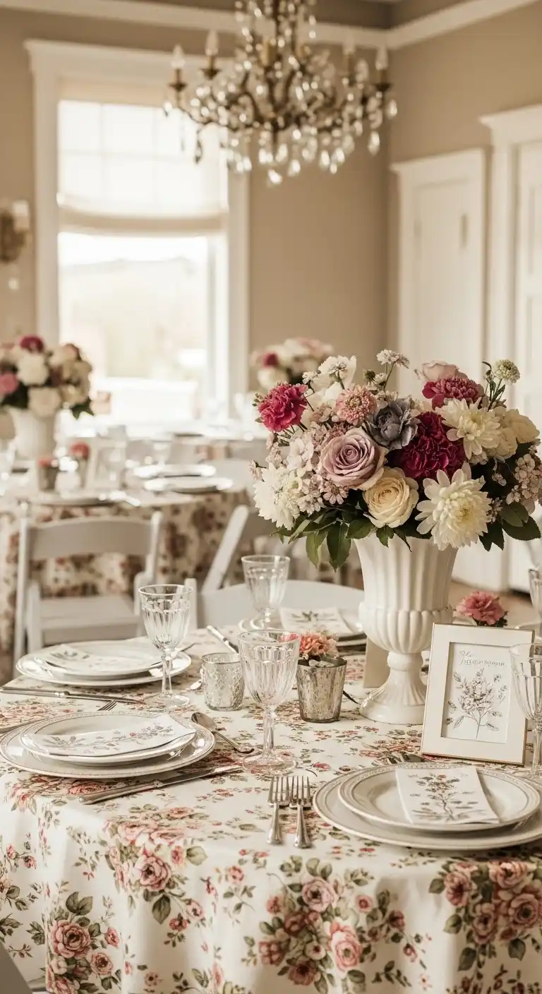 Charming Bridal Shower Floral Theme Ideas for Any Style 10 6. Vintage Floral Bridal Shower Floral Theme