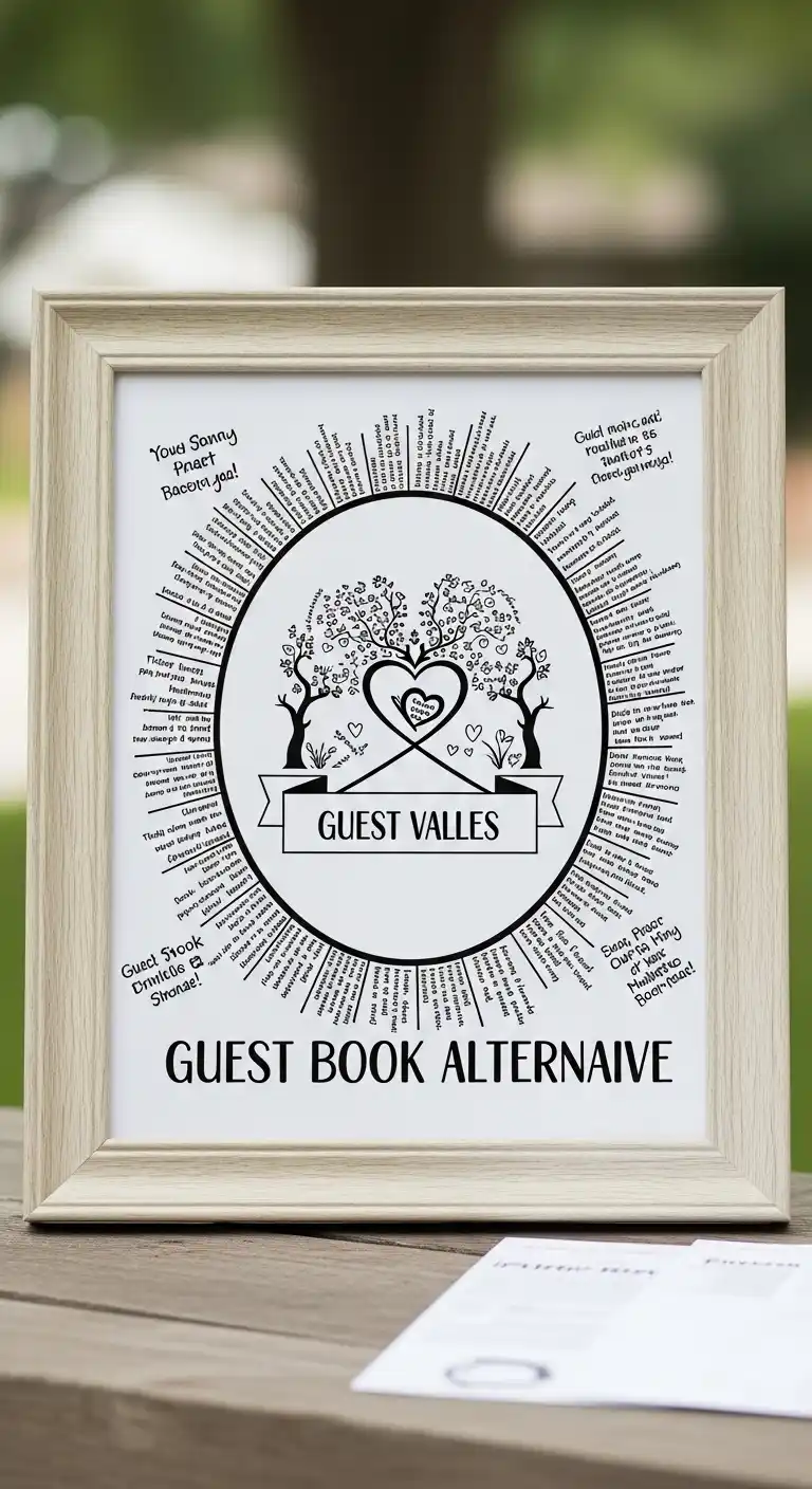 19 Meaningful Bridal Shower Keepsake Ideas 11 7. Bridal Shower Guest Book Alternative Frame