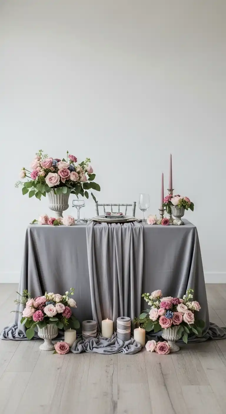 20 Stunning Engagement Party Color Schemes 11 7. Dusty Rose and Gray