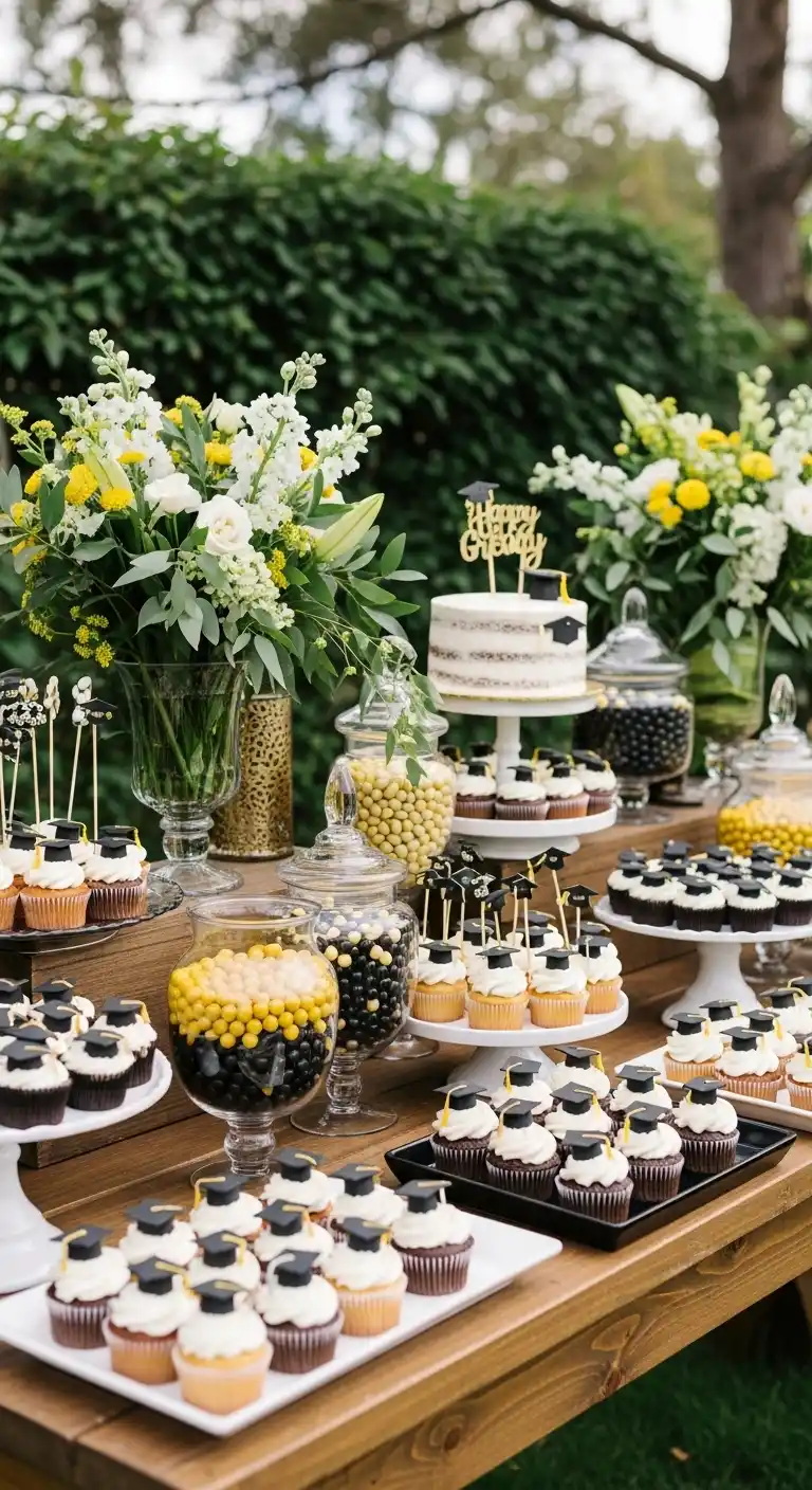 Graduation Party Outdoors: 20 Creative Ideas 11 7. Outdoor Dessert Station