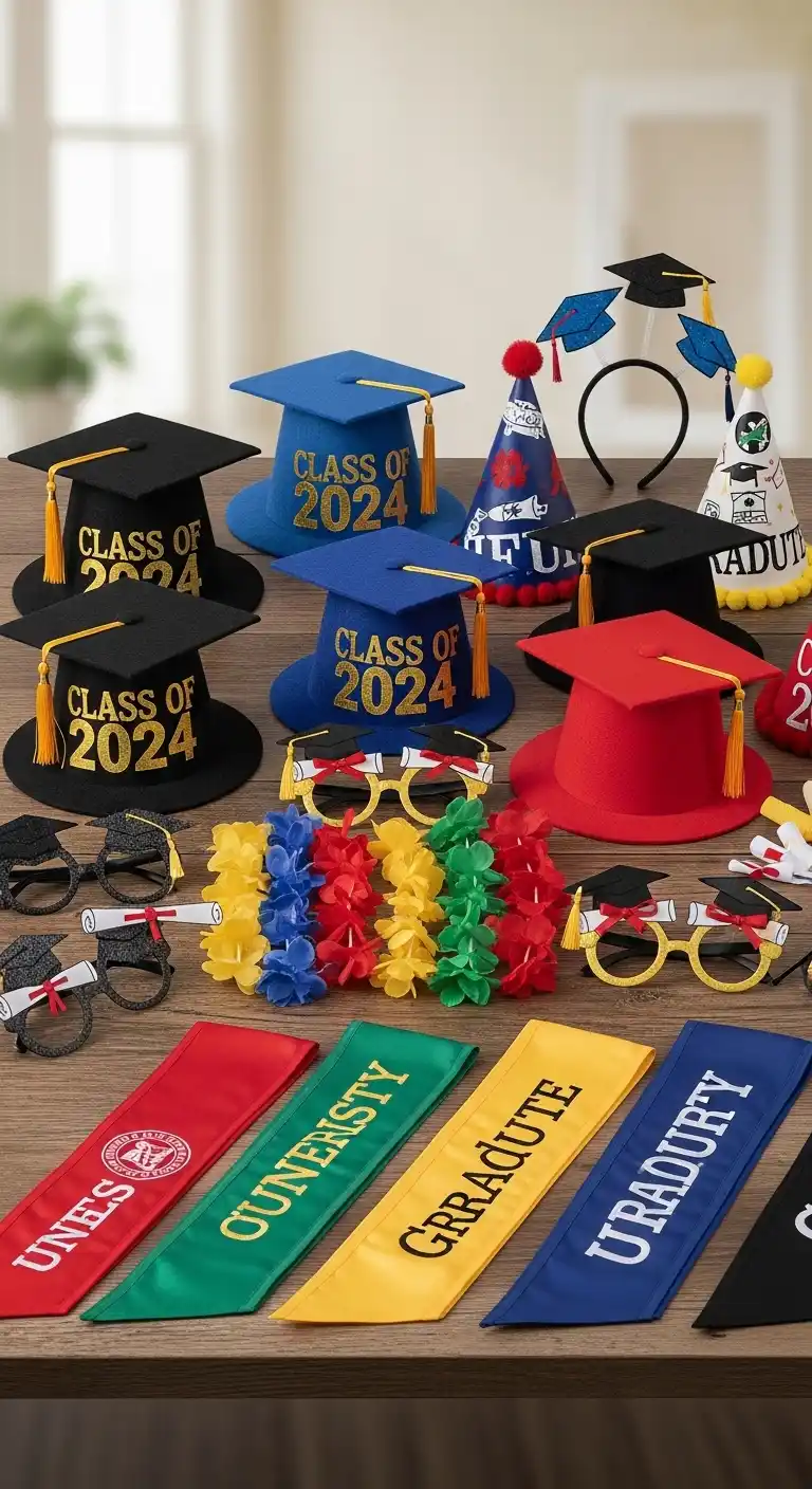 15 Graduation Party Supplies That Make Celebration Easy 11 7. Party Hats and Wearables