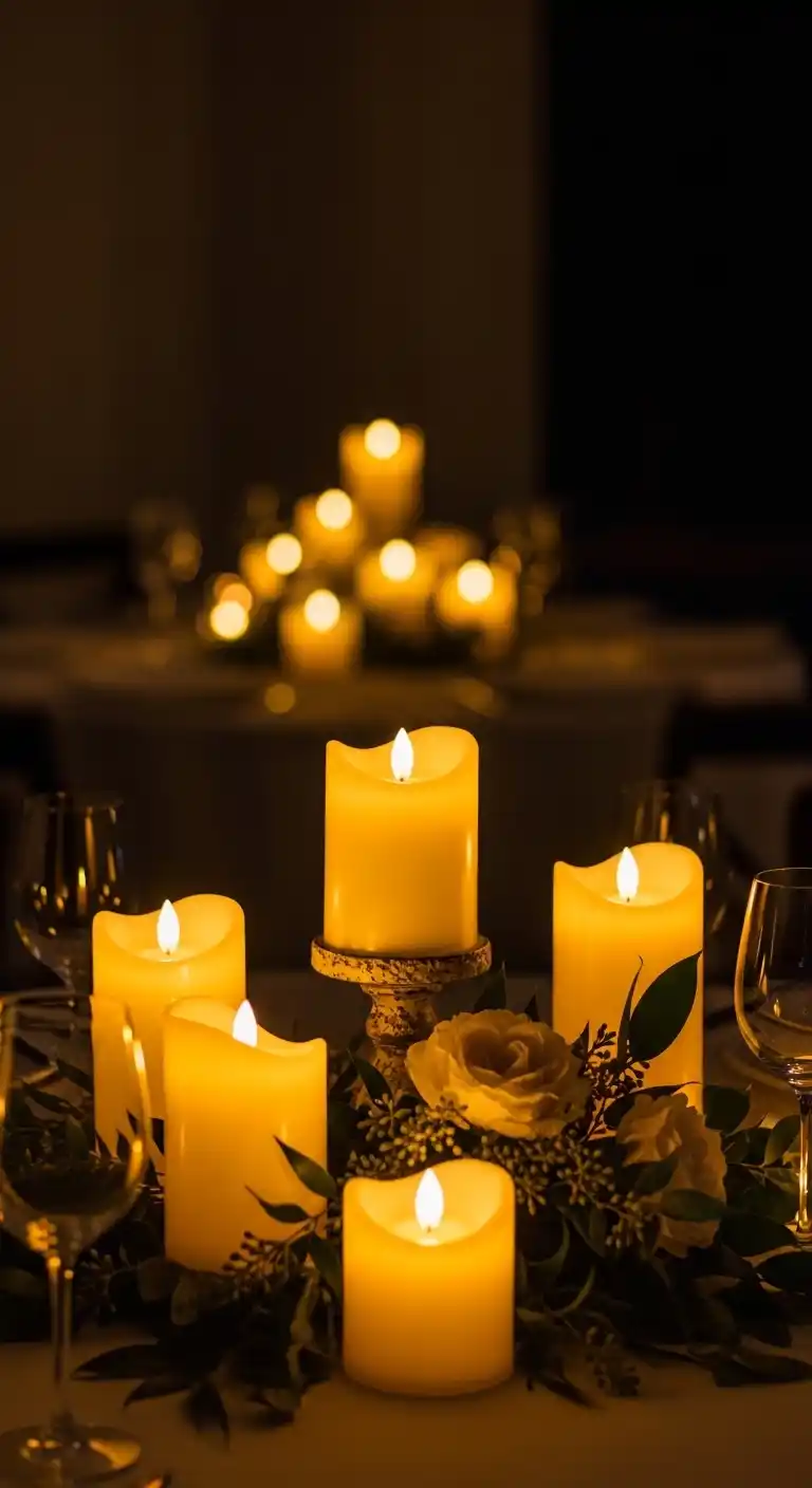 Engagement Party Decorations: 19 Chic Ideas 12 8. Candles and LED Accents