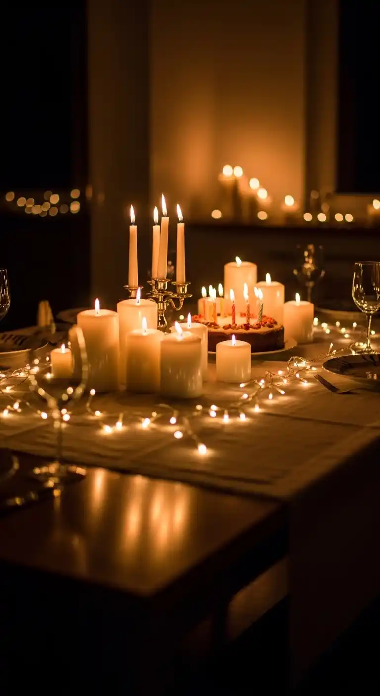 Birthday Party Table Decorations: 19 Fun Ideas 12 8. Candles and LED Lights