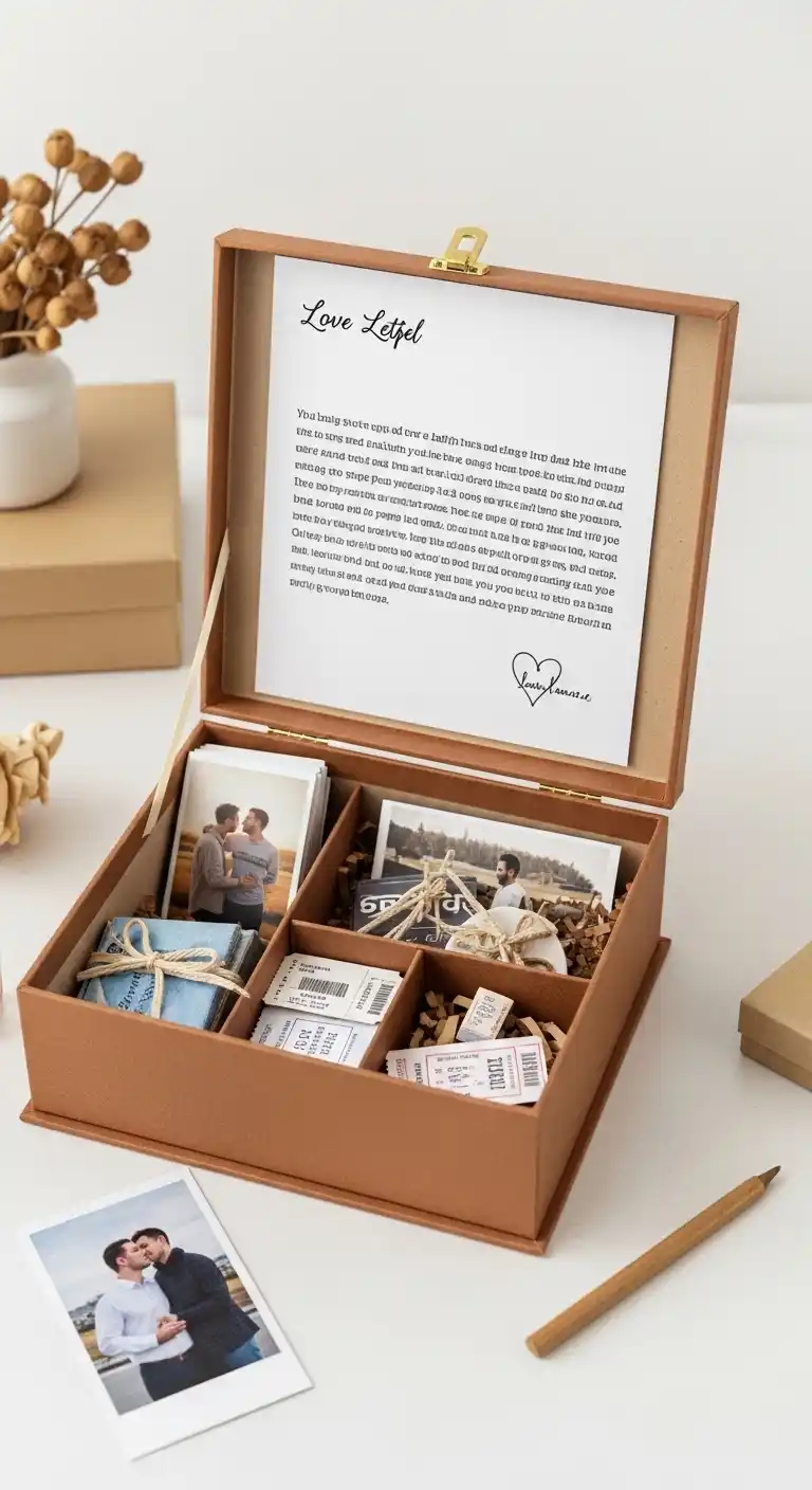 20 Unique Wedding Anniversary Gifts for Husband 12 8. Handwritten Love Letter with a Memory Box