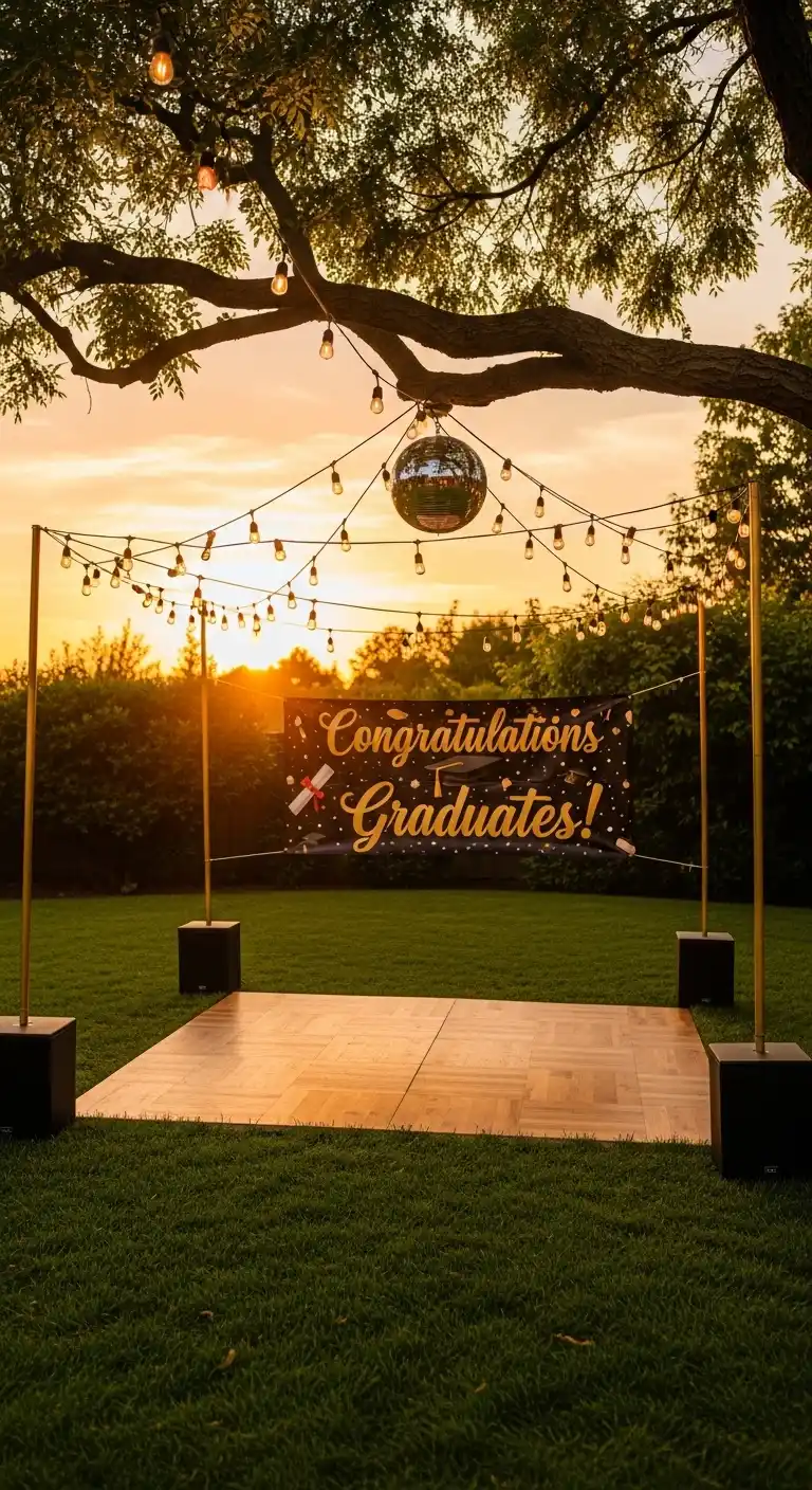 Graduation Party Outdoors: 20 Creative Ideas 12 8. Outdoor Music and Dance Area