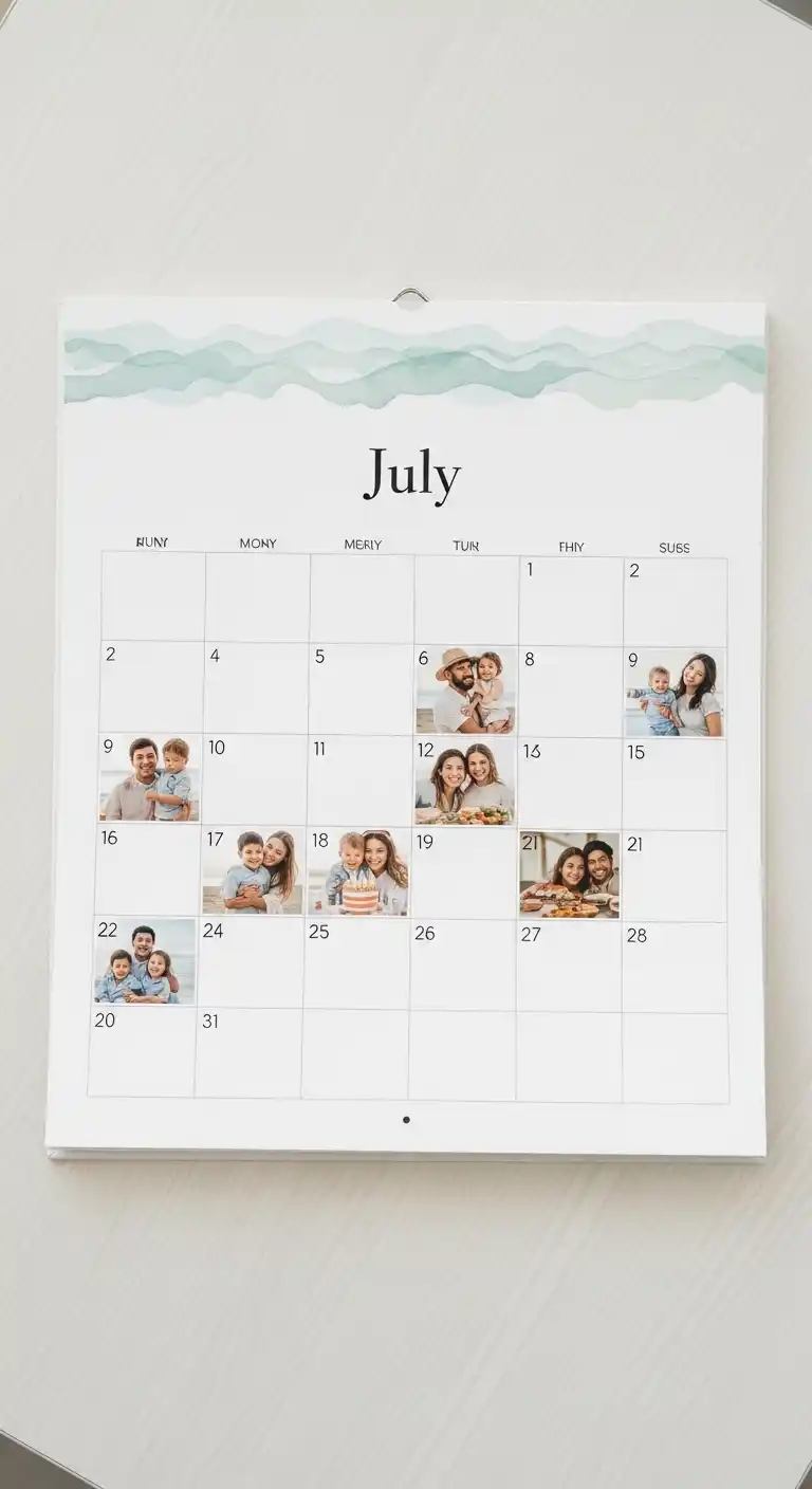 20 Unique Wedding Anniversary Gifts for Parents 12 8. Personalized Wall Calendar with Family Photos