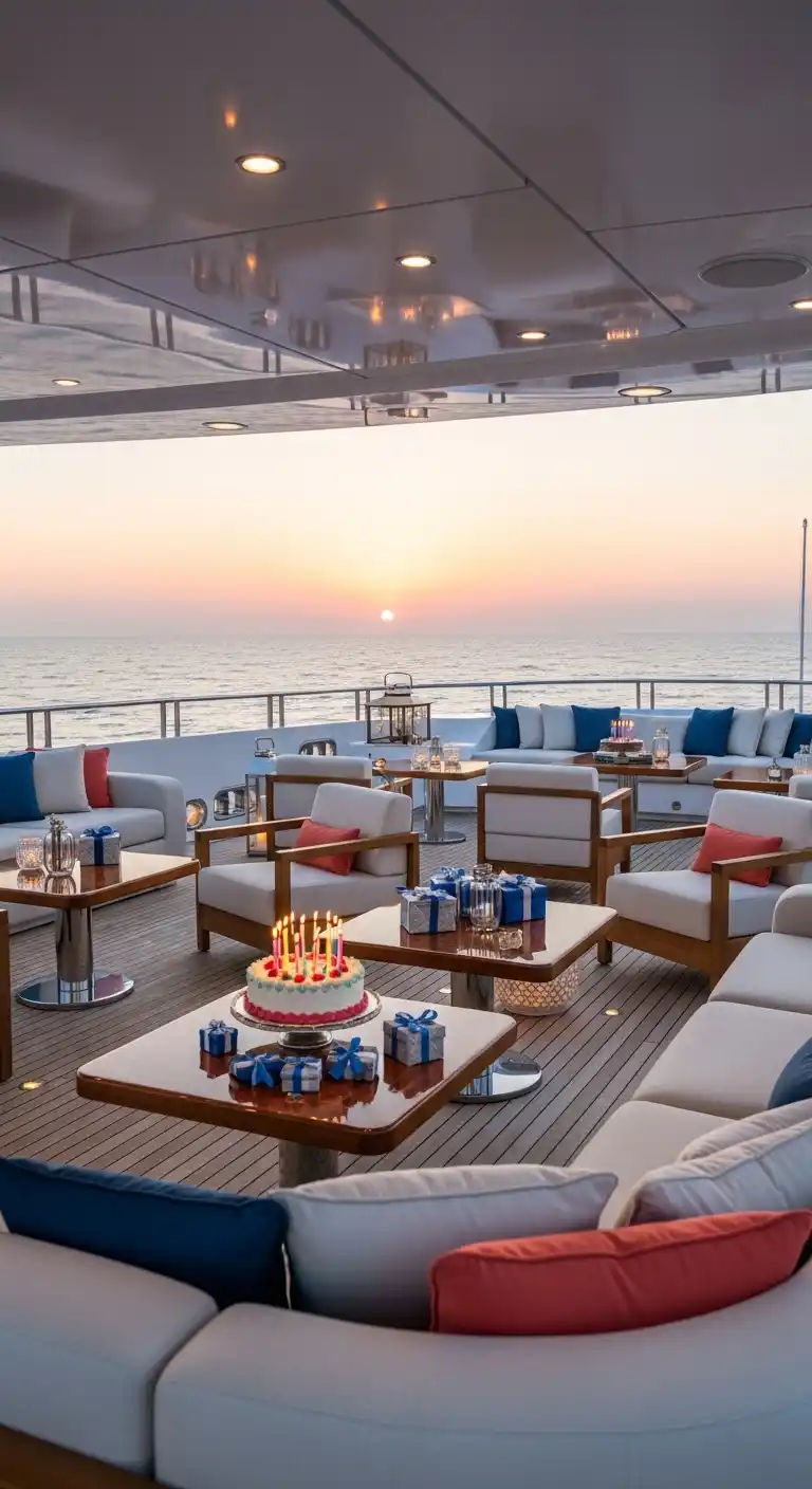 Birthday Party Yacht Planning Tips for a Stylish Bash 12 8. Relaxed Lounge-Style Birthday Party Yacht