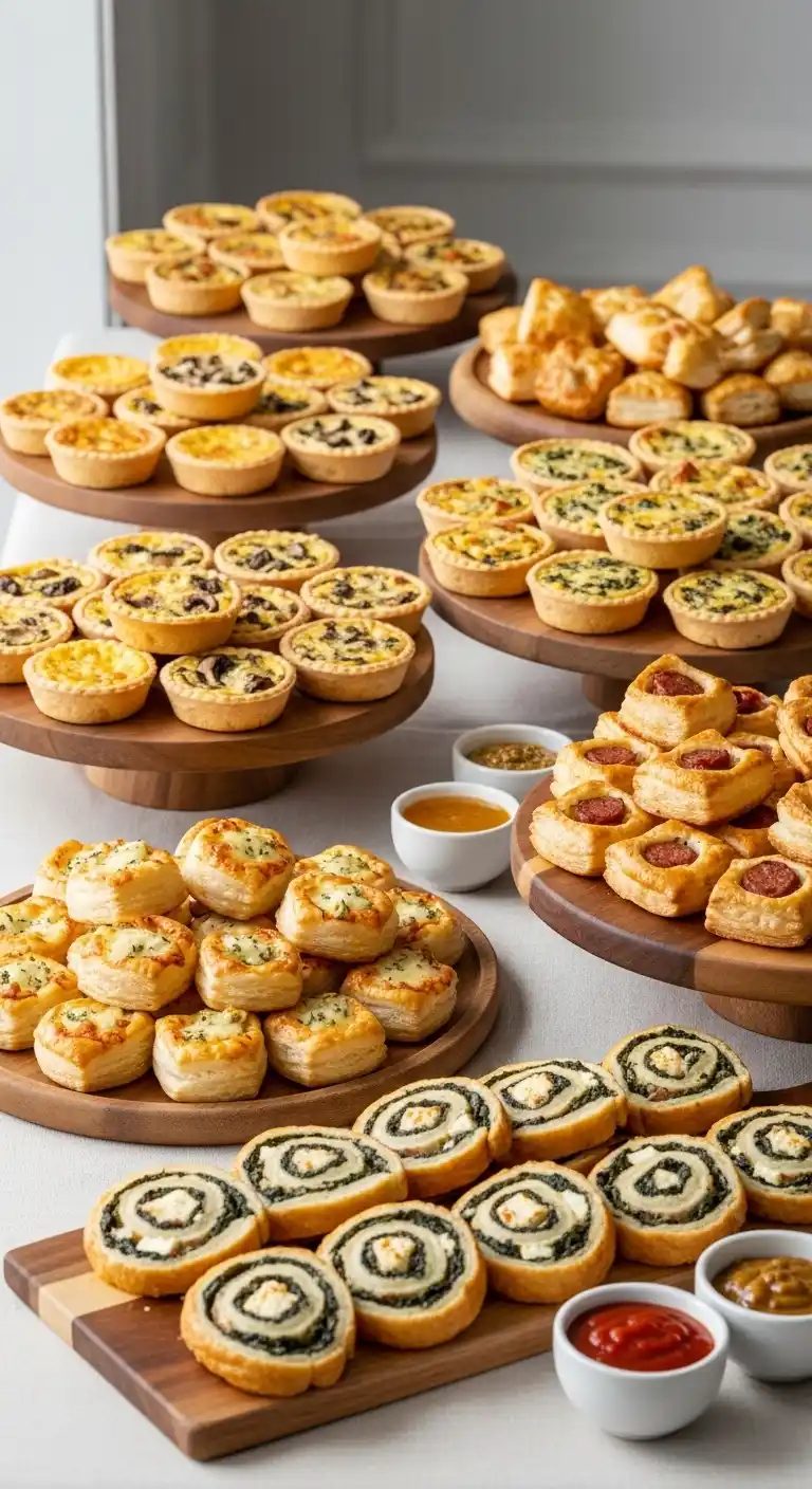 20 Stunning Graduation Party Food Table Looks 12 8. Savory Pastries Graduation Party Food Table