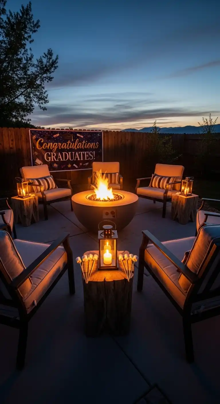 Graduation Party Outdoors: 20 Creative Ideas 13 9. Bonfire or Fire Pit Graduation Gathering
