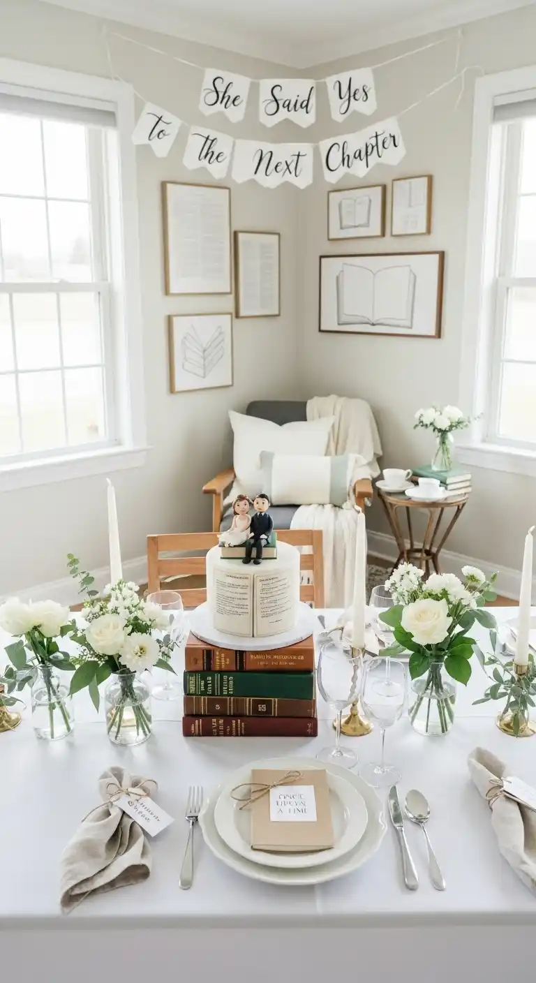 15 Charming Bridal Shower Themes You’ll Adore 13 9. Book Lover Bridal Shower Themes
