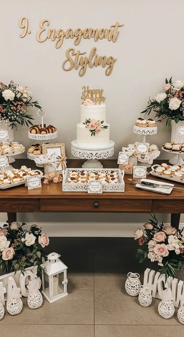 Engagement Party Decorations: 19 Chic Ideas 13 9. Dessert Table Styling