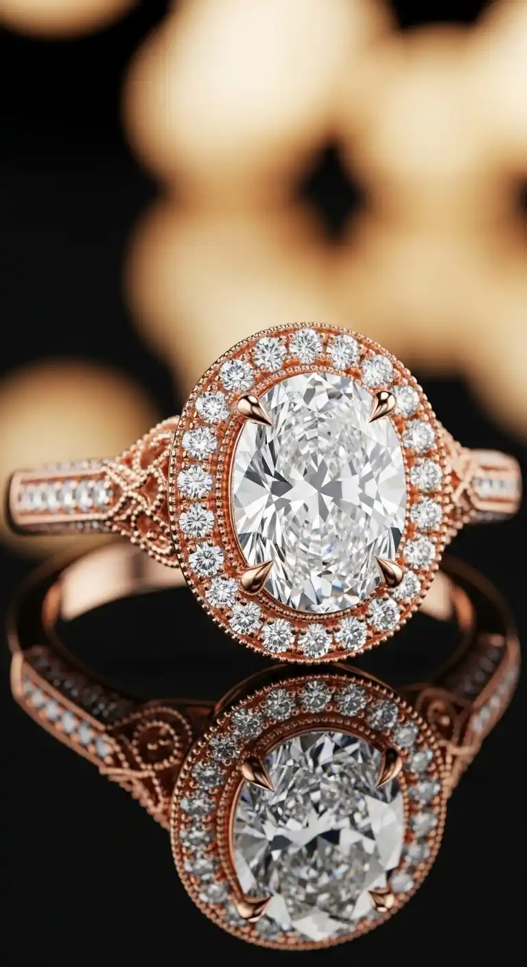 17 Rose Gold Wedding Ideas You’ll Adore 12 9. Rose Gold Rings and Engagement Rings That Shine
