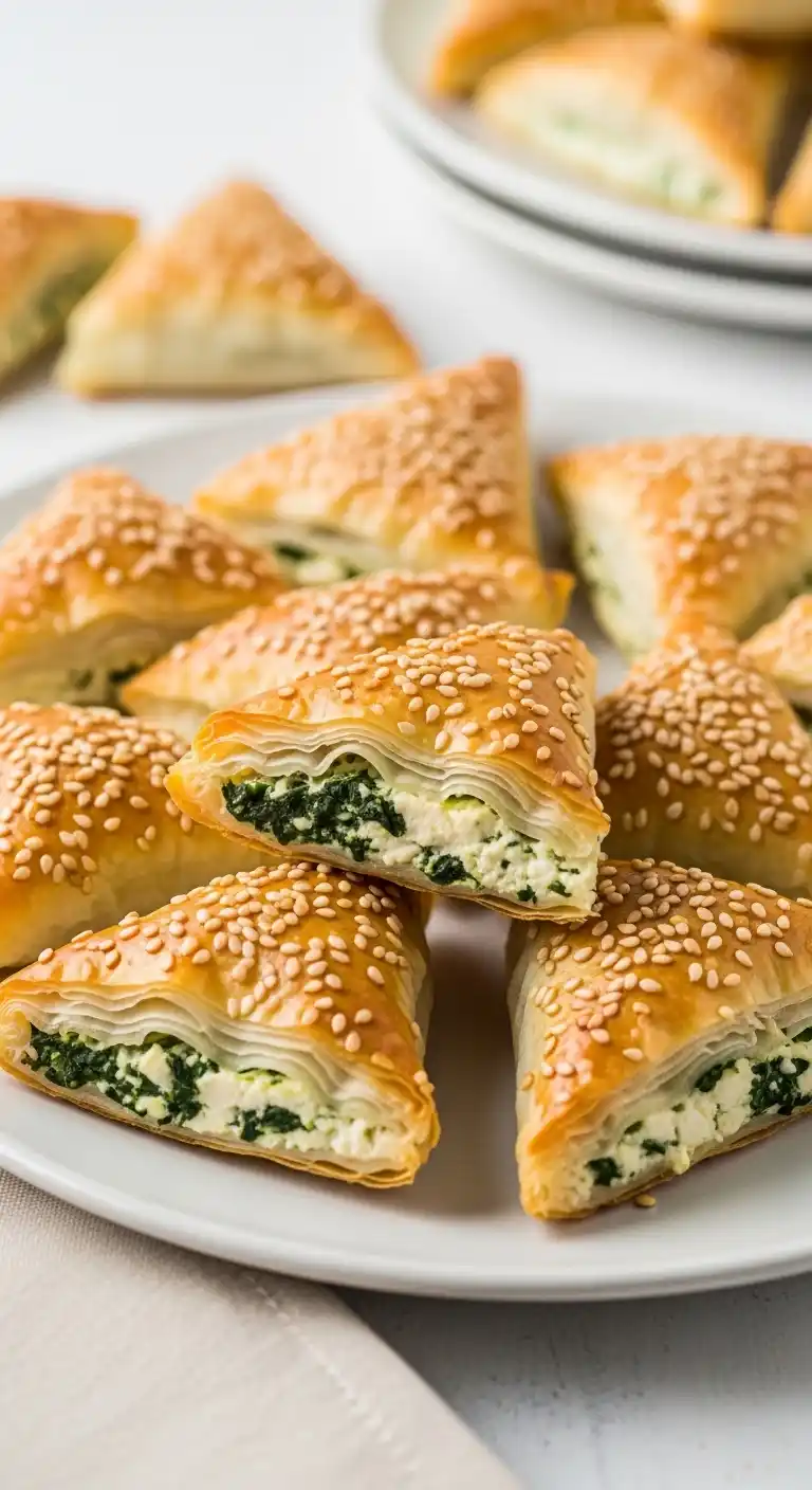 17 Easy Bridal Shower Menu Ideas to Try 13 9. Spinach and Feta Phyllo Triangles