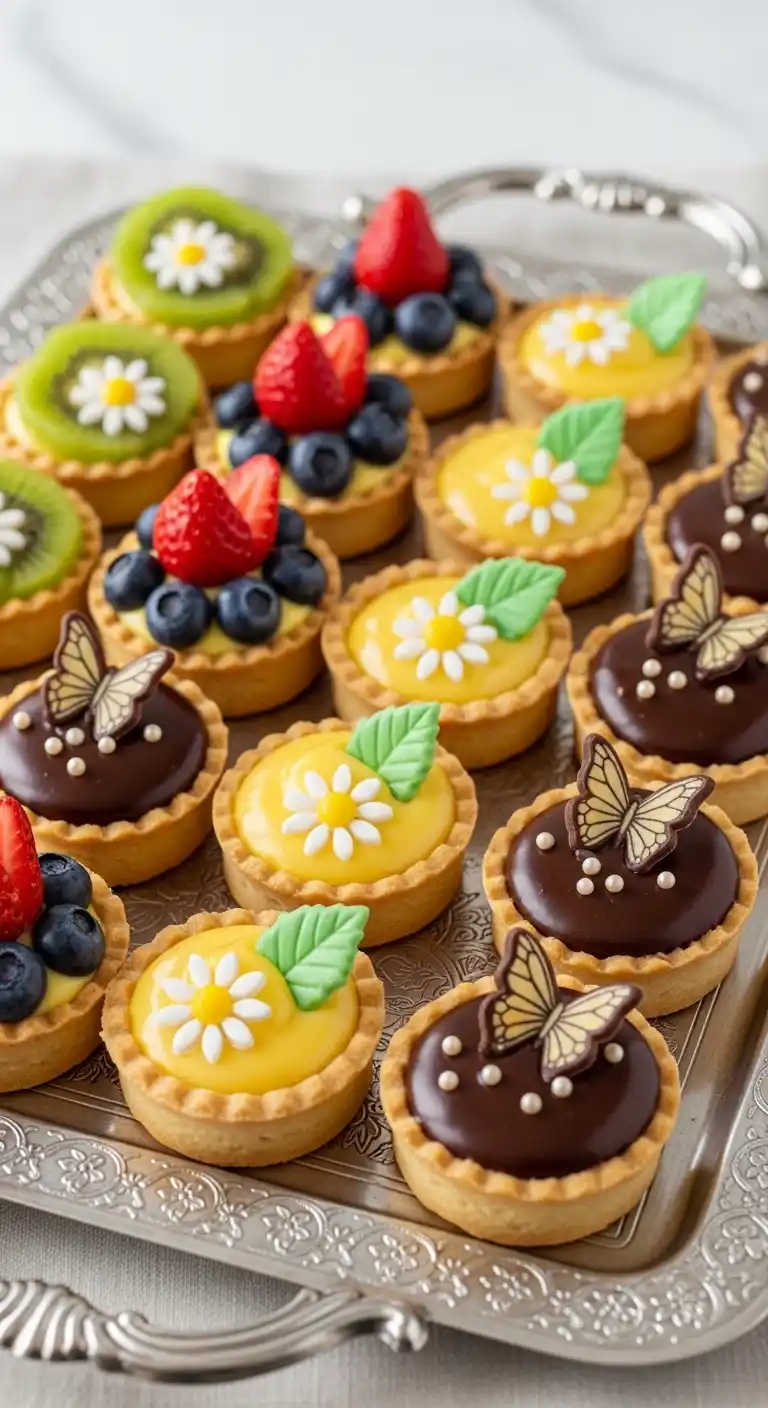 15 Graduation Party Dessert Table Ideas You’ll Love 13 9. Themed Mini Tarts