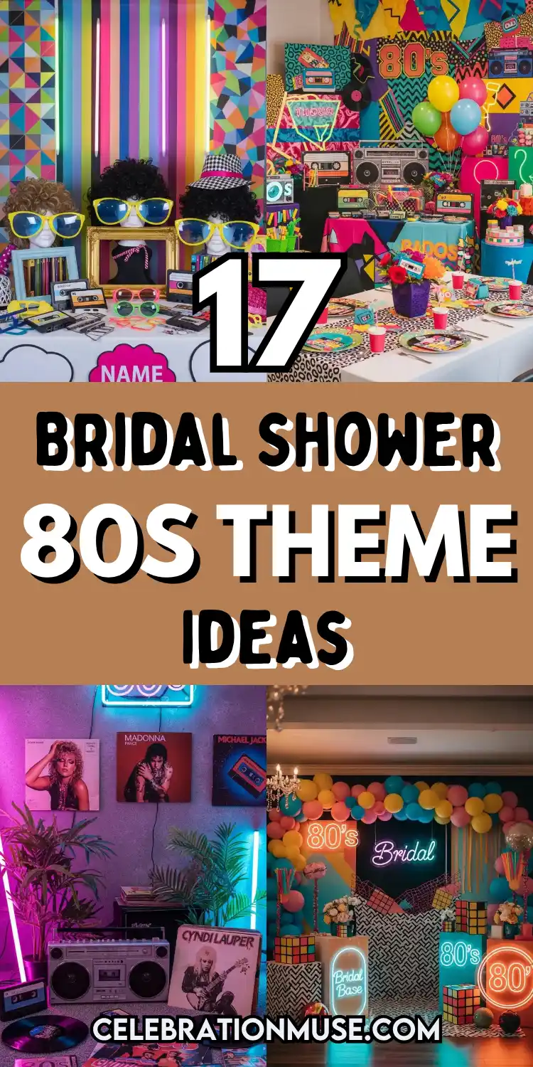 Bright & Bold: Bridal Shower 80s Theme Ideas 2 Bridal Shower 80s Theme