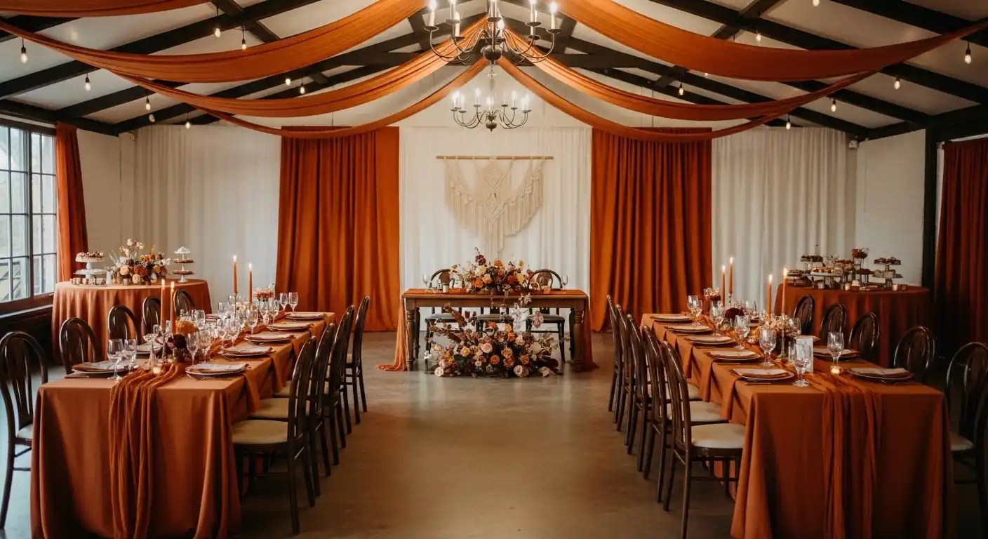 Burnt Orange Wedding Reception Ideas