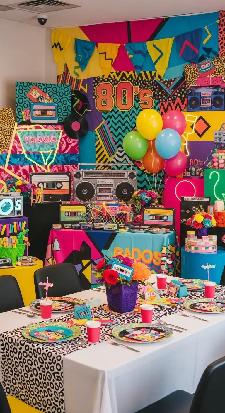 Bright & Bold: Bridal Shower 80s Theme Ideas 3 Choosing an 80s Theme for Your Shower