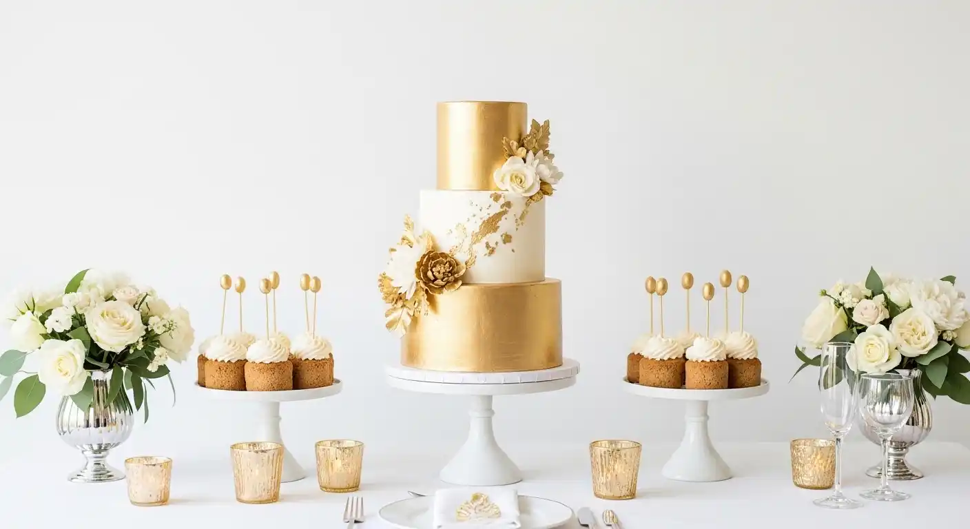 Gold Wedding Cake Ideas