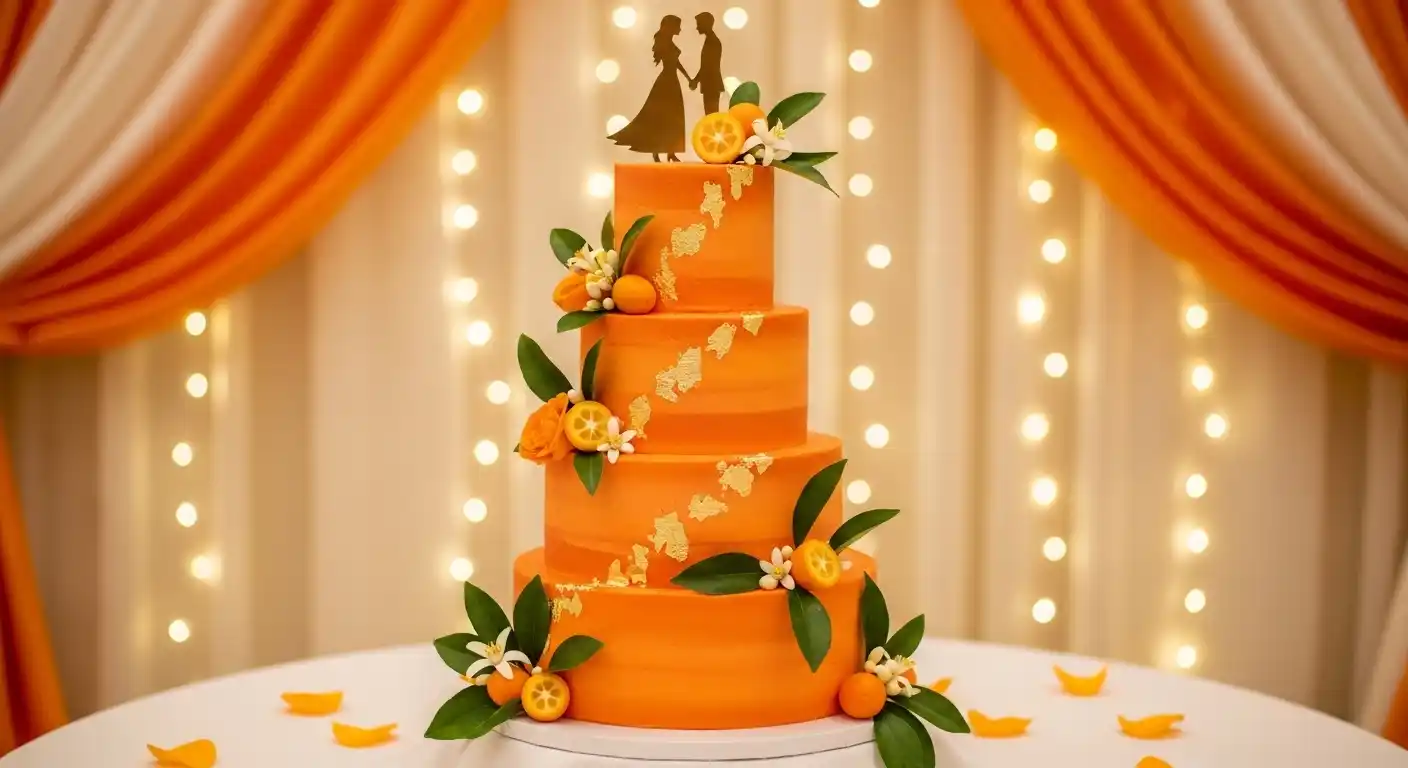 Orange Wedding Cakes Ideas
